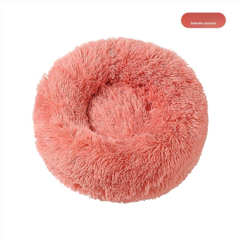 Кръгло плюшено кучешко гнездо, мие се, лесно монтиране, произведено в Zhejiang