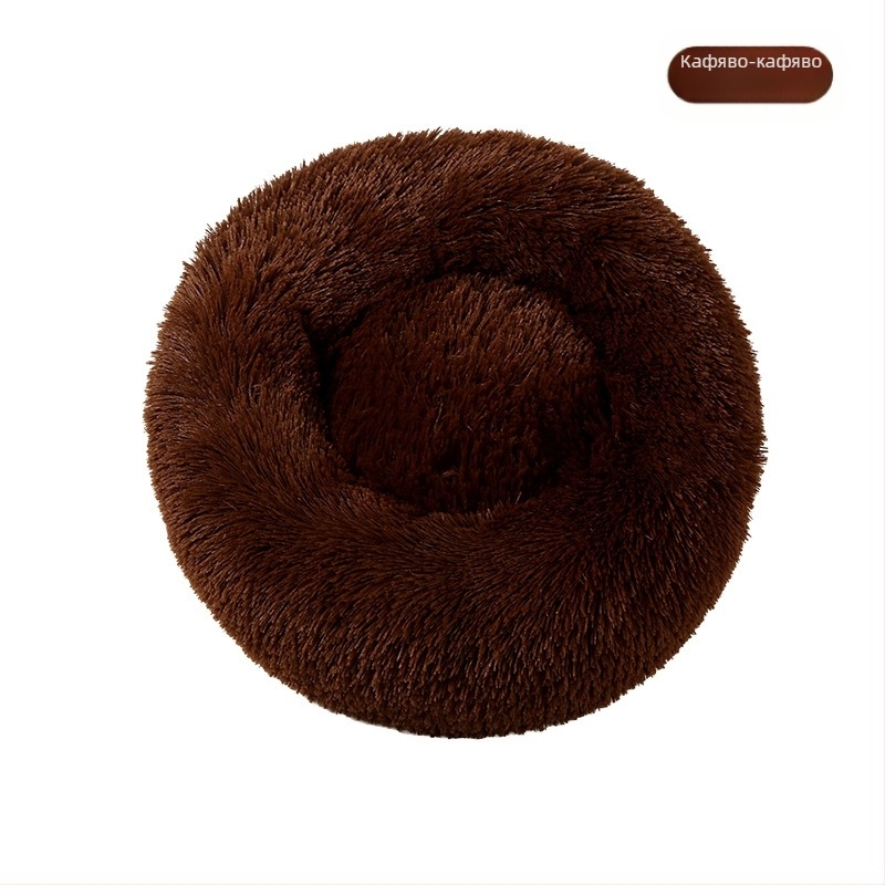 Кръгло плюшено кучешко гнездо, мие се, лесно монтиране, произведено в Zhejiang