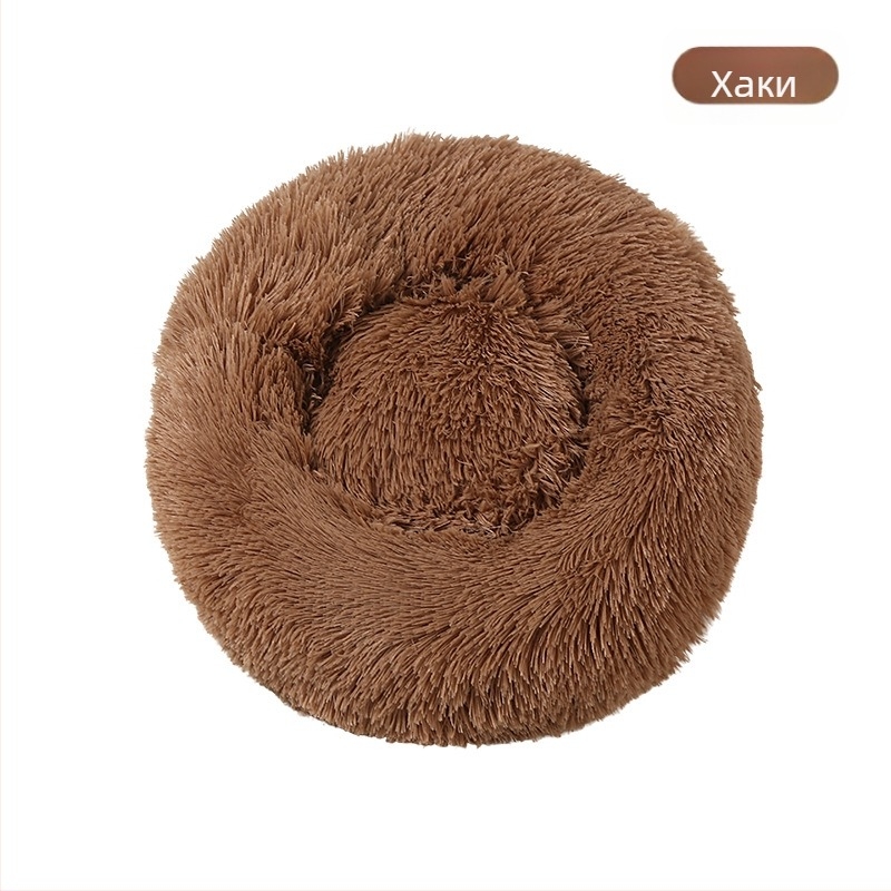 Кръгло плюшено кучешко гнездо, мие се, лесно монтиране, произведено в Zhejiang