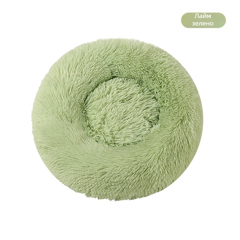 Кръгло плюшено кучешко гнездо, мие се, лесно монтиране, произведено в Zhejiang
