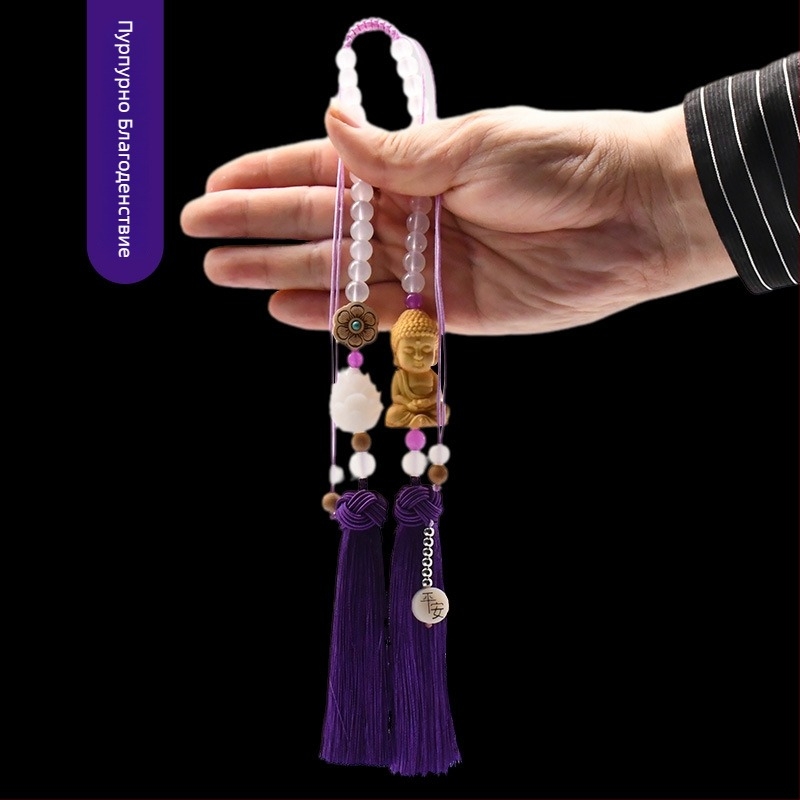 Будда автомобилна висулка за огледало, орнамент с лотос, модерен стил, персонализираема вътрешна декорация за кола