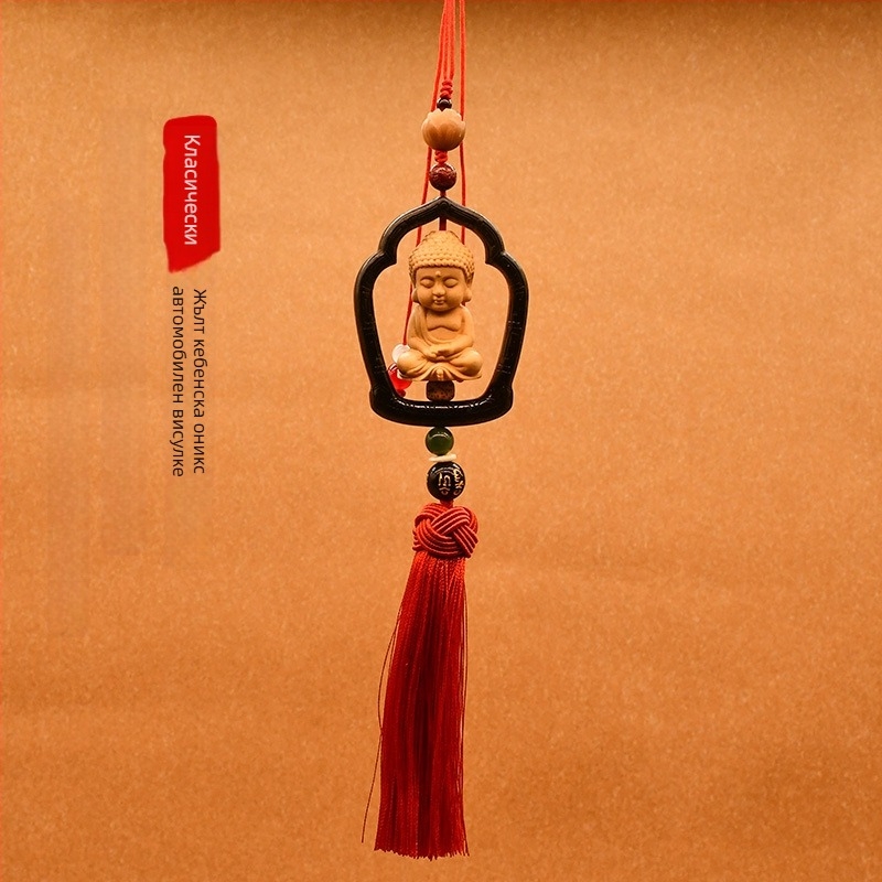 Будда автомобилна висулка за огледало, орнамент с лотос, модерен стил, персонализираема вътрешна декорация за кола