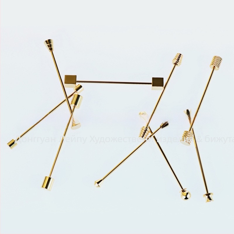 Колар пин за мъже, меден, електроплатиран, марка Lepton/Starton, персонализируем