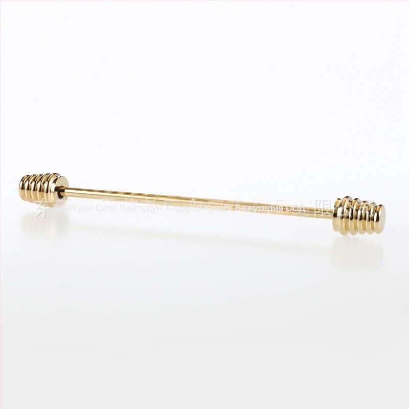 Колар пин за мъже, меден, електроплатиран, марка Lepton/Starton, персонализируем