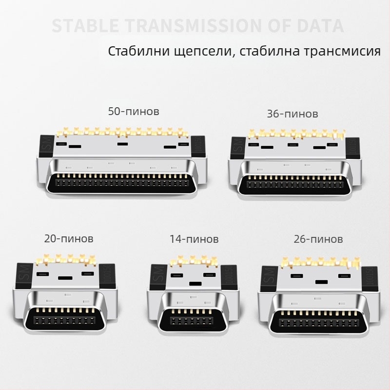 SCSICN14/20/26/36/50 servo щепсел за SCSI конектор – индустриални конектори, медна жица, ISO сертифициран, 3000 щепсели, OEM наличен