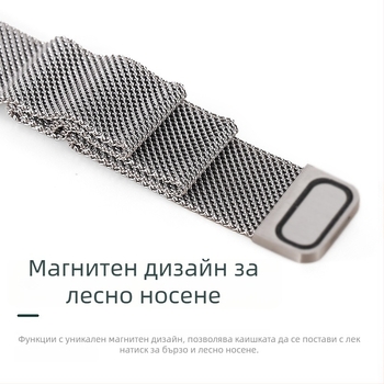 Apple Watch Milanese каишка от неръждаема стомана с магнитна катарама, произход Шънжен, зима 2024, универсален стил за градски живот