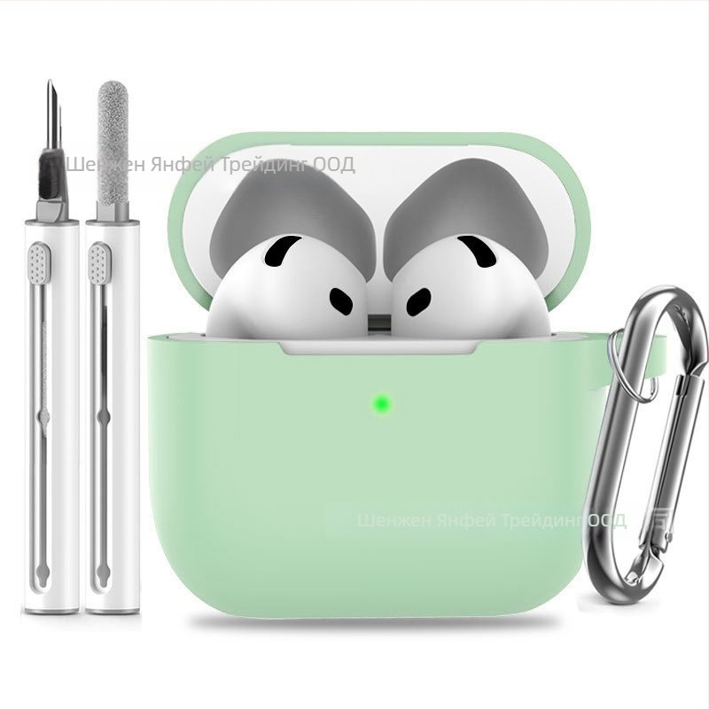 Силиконов предпазен калъф за AirPods Pro3, 2,5 мм дебелина, включена почистваща писалка