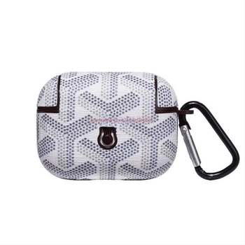 AirPods защитен калъф за Apple - патерн кучешки зъби, имитационна кожа, универсален, лепена изработка