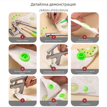 Смолени копчета със щракване за бебешки дрехи — структура: копче със щракване; материал: смола; приложение: ризи, раници и облекло; неутрална опаковка без марка