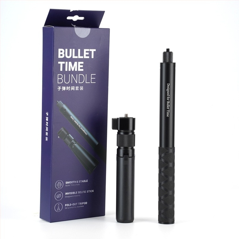 Селфи палка с въртяща се дръжка и удължителна тръба — алуминиева сплав, товар 2 кг, височина 3 м, диаметър тръби 2.5 см, 5 секции