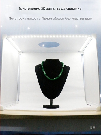LED светлинна кутия за снимки на бижута с мека светлина за видеозаснемане