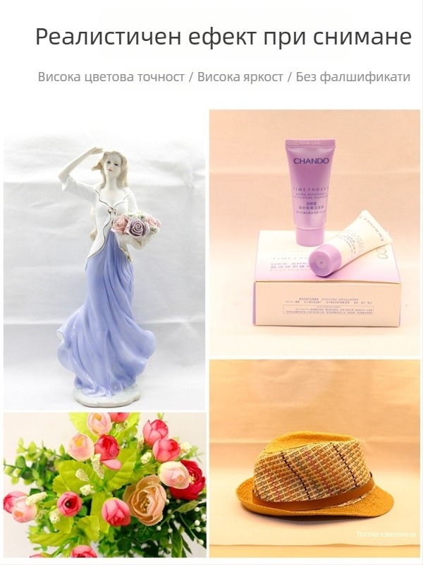 LED светлинна кутия за снимки на бижута с мека светлина за видеозаснемане