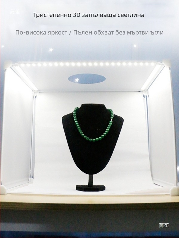 LED светлинна кутия за снимки на бижута с мека светлина за видеозаснемане