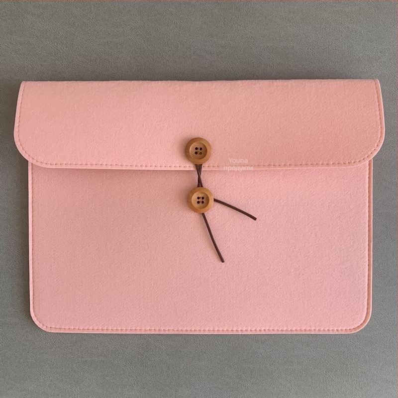 Чанта за документи A4 от фетр, офисна чанта за срещи с джоб за съхранение на копчета, печат на лого по заявка, тегло около 105 g, опции за персонализация