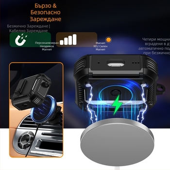 Калъф за AirPods Pro – мултифункционален, преносим, съвместим с Apple (TPU + PC, Type f)