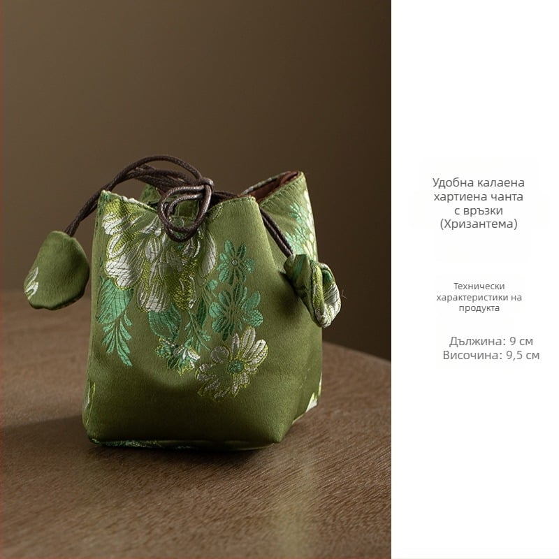 Комплект за чайна церемония – преносима платнена чанта за чайник, пътуване и съхранение, Daantang, нов китайски стил