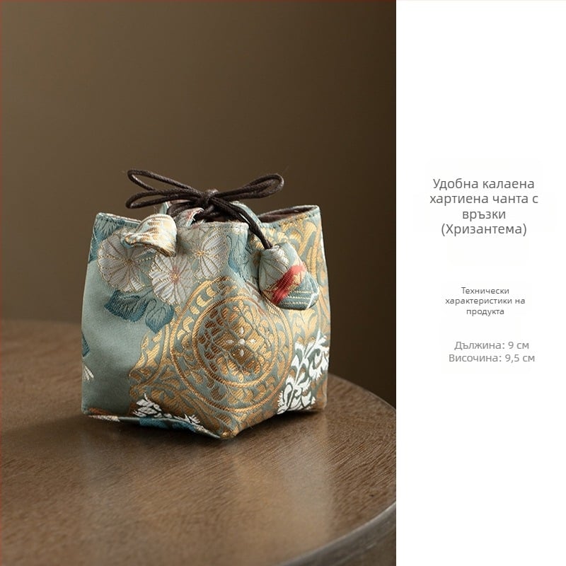 Комплект за чайна церемония – преносима платнена чанта за чайник, пътуване и съхранение, Daantang, нов китайски стил