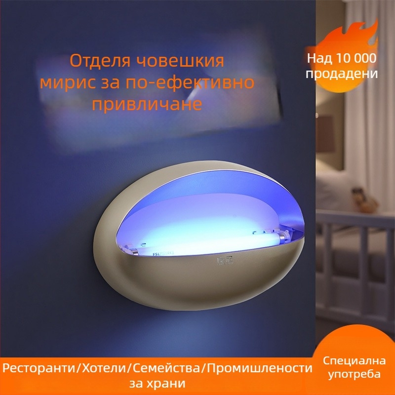 Стенно монтираща лепяща лампа за улов на комари и мухи, модел LG-298L, T5-8W, 220V, на едро за търговци