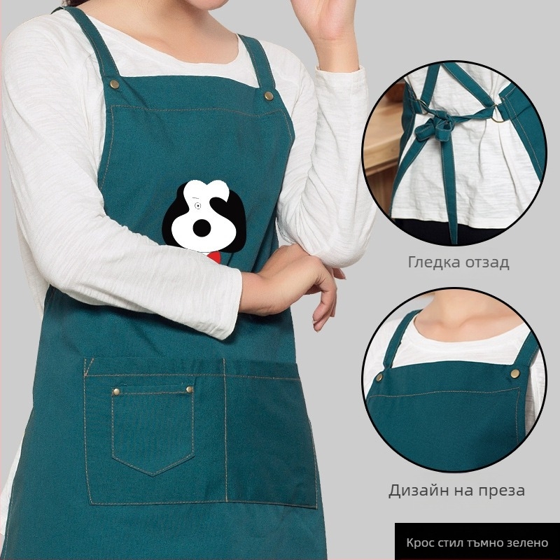 Безръкав престилка за грижа за домашни любимци, анти-замърсяващ, корейски стил, принт с анимационен герой