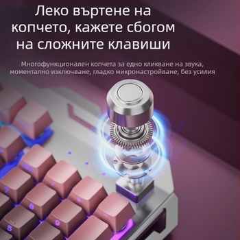 Комплект клавиатура и мишка с числова клавиатура, USB кабел, ергономичен дизайн, 1,5 м кабел, тегло 844 г, за киберспорт