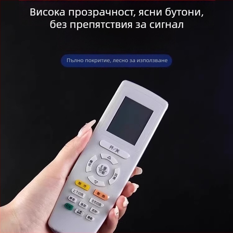 Защитен калъф за дистанционно управление – водоустойчив и прахоустойчив, PVC материал; основен компонент на тъканта POF 50%; стил: модерен минимализъм.