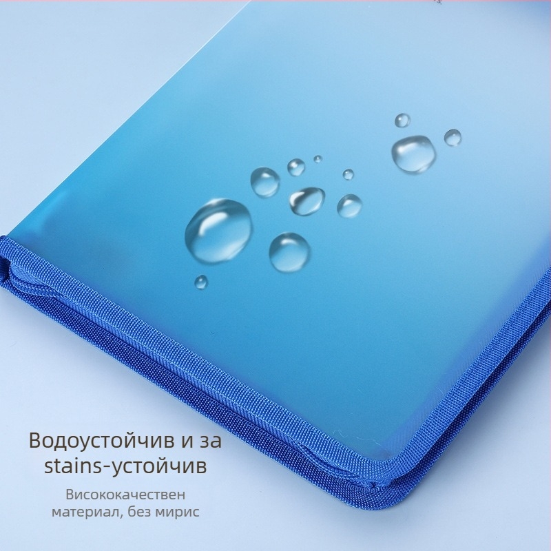 Прозрачна документна чанта с цип – портативна, PP материал, марка Uyi, стил ZIP