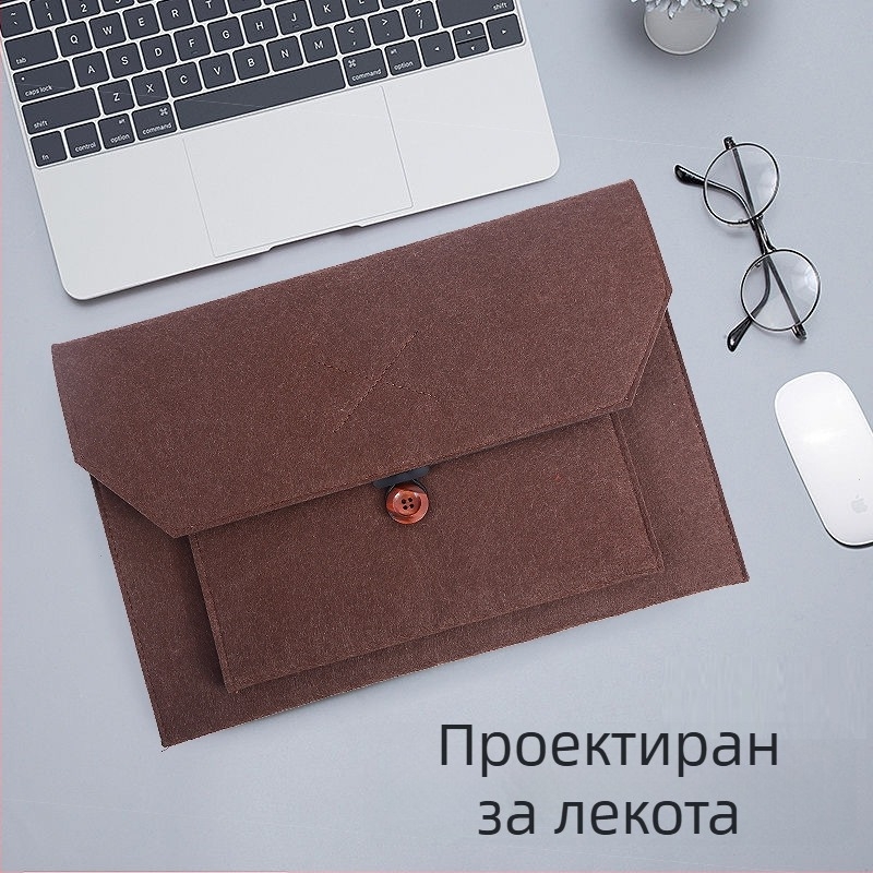 Фетров калъф за таблети и iPad със вътрешен джоб LOGOneverfull