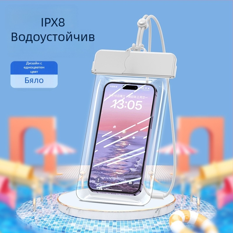 Водоустойчива чанта за телефон със сензорен екран — ABS+TPU, капацитет 7.2, полиестерна материя, стил карикатура, печатано лого