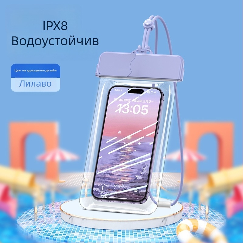 Водоустойчива чанта за телефон със сензорен екран — ABS+TPU, капацитет 7.2, полиестерна материя, стил карикатура, печатано лого