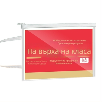 Несесер за изпити Bedome PVC, с цип, проста форма (Bedome, PVC, zipper-type, simple shape)