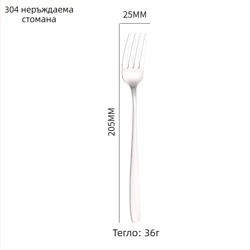 Комплект прибори за хранене от 304 неръждаема стомана, корейски стил, огледално полирани, възможност за лого
