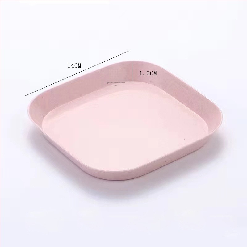 Пластмасова чиния за закуски, неправилно оформена форма, еднотонен дизайн, модерен минималистичен стил; подходяща за храна, кафе и чай