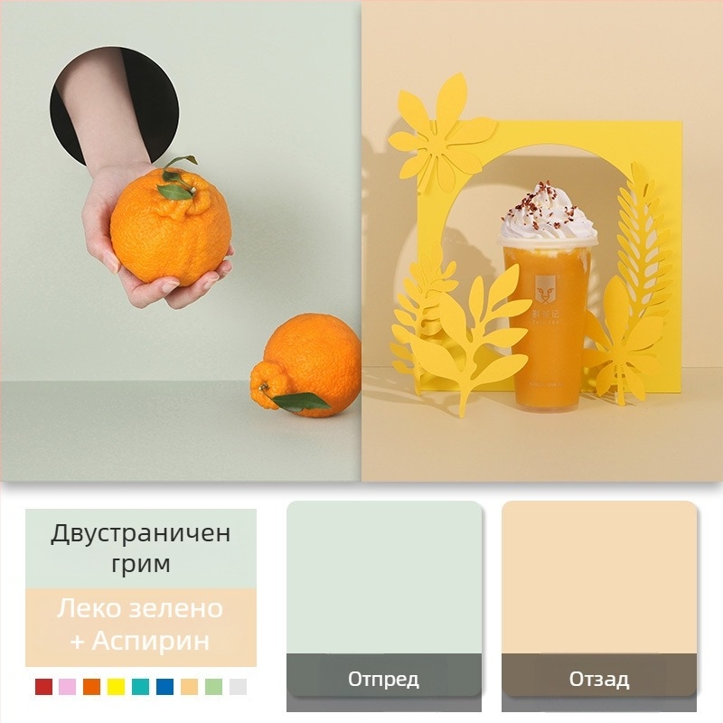 Фонов панел за фотография, двустранен, матова неотразяваща повърхност, материал: шевронова дъска, тегло 0.8 кг