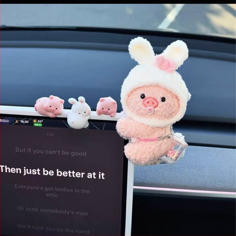 Автомобилен интериорен аксесоар, плюшена анимационна кукла за декорация и съхранение в колата