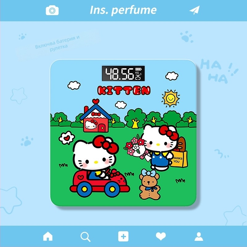 Електронна везна, карикатурен стил, батерийно захранване, максимален капацитет 180 кг