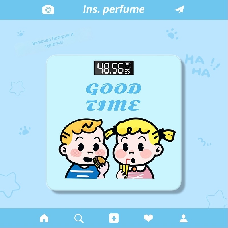 Електронна везна, карикатурен стил, батерийно захранване, максимален капацитет 180 кг