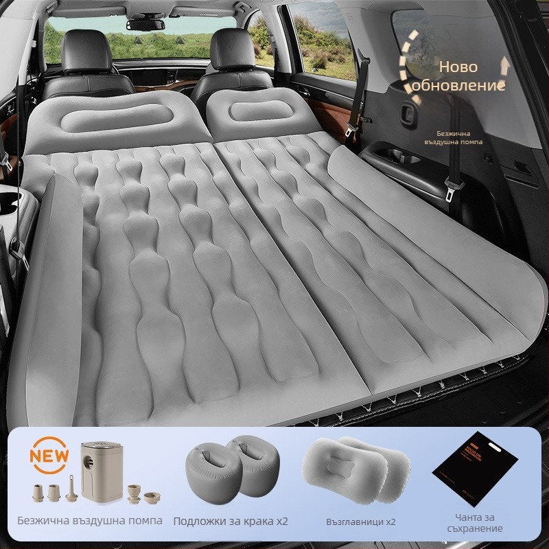 Автомобилна надуваема постелка за SUV - двойно използване за пътуване и къмпинг, модел 13100TM, максимална товароподемност 400 кг, електрическа помпа
