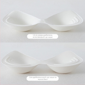 Без презрамки потник бюстгальтер за жени, 3/4 чашка, плътно оформени чашки от пяна, красив гръб