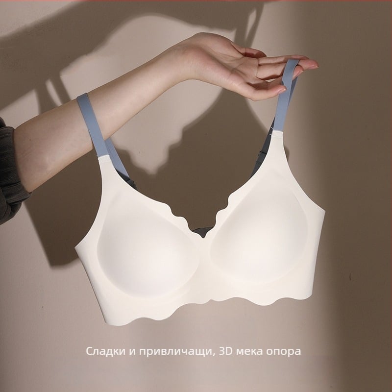 Безжичен безшевен сутиен с гел ленти, дишащ и лек за малък бюст