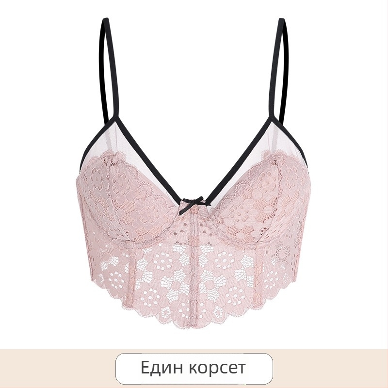 Дантелен сутиен с ултра тънки чашки, чашки 3/4, ултра тънък формован чаш, основна материя: нейлон 50%, подплата: нейлон 50%, презрамки фиксирани двойни