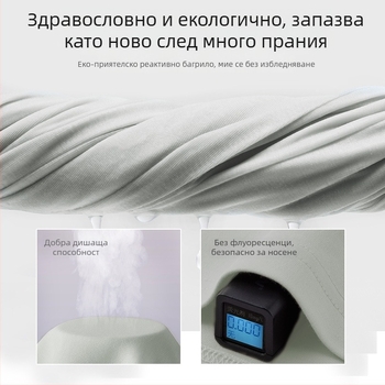 Пижама за майки по време на бременност и кърмене, две части, чист памук (95%+), дълъг ръкав, отвори за кърмене