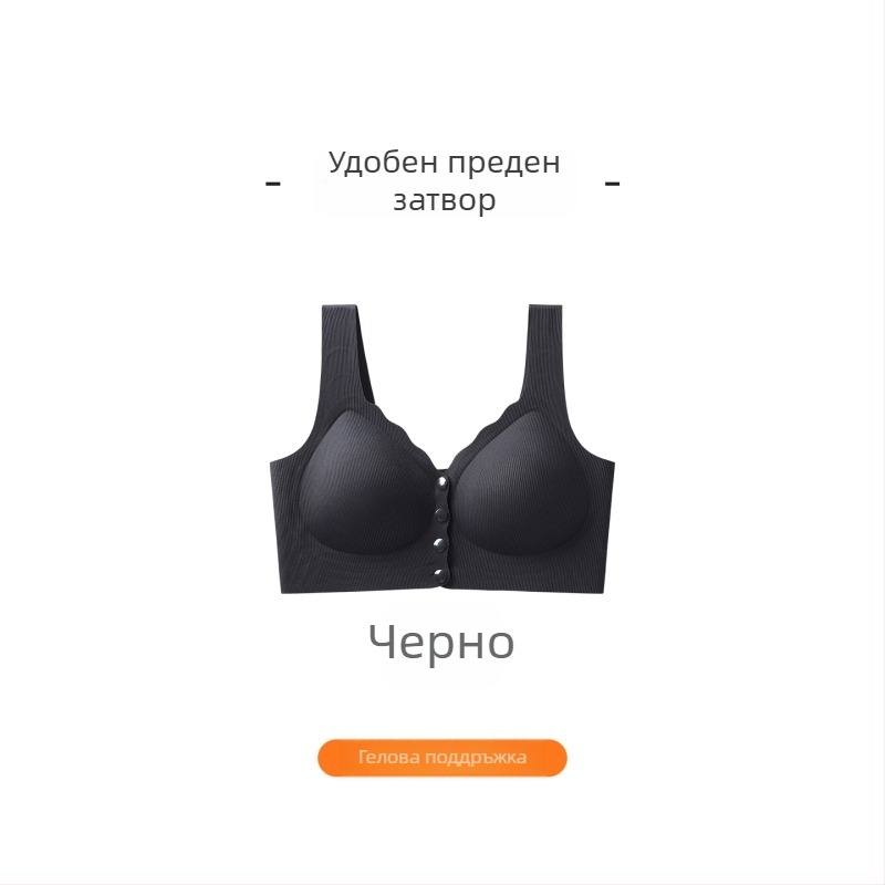 Бюстгальтер с предно закопчаване, безшевен, безжичен, поддържа формата и прибира страничните гърди, против увисване, следродилен и за кърмене, удобен