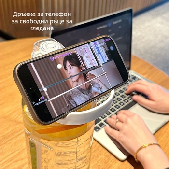 Уникална поликарбонатна чаша в корейски стил със сламка, голям капацитет, преносима, устойчива на изпускане и термоустойчива