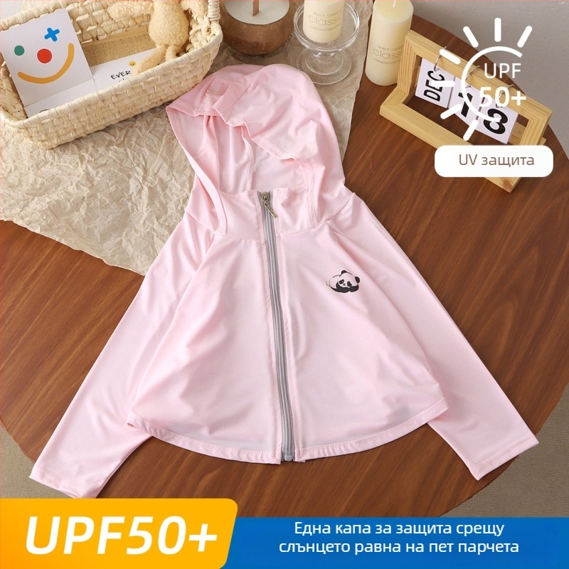 Детска риза за UV защита UPF50+ Ice Silk, лятна дишаща материя, полиестер 95%, батвингови ръкави, за деца 7–12 г