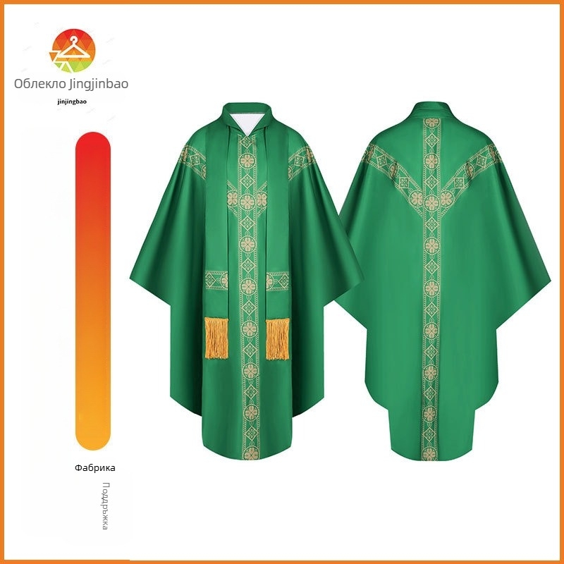 Средновековна мантия за сценично облекло, унисекс, принтована полиестерна тъкан (Полиестер ≥95%, Унисекс, Сценично облекло, Лято 2025)