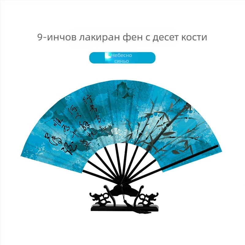 Сгъваем бамбуков фен за танцова практика – китайски стил, марка Yuhong