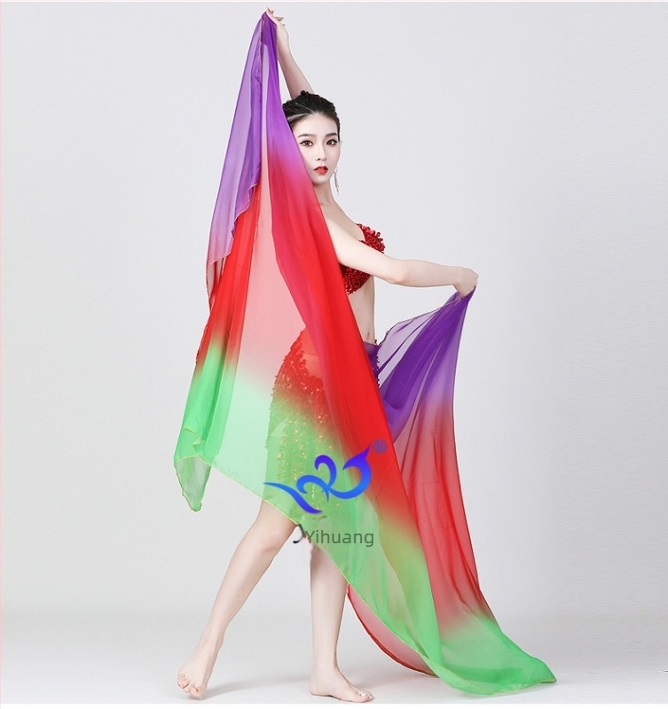 Шифонен шал за Belly Dance - Полиестерова материя, Неутрален пол, Приложения: Belly Dance, Opening Dance, Indian Dance, Xinjiang Dance (Spring 2023)