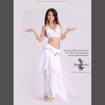 Юбка за ориенталски танц за сценични изпълнения - женски модел, смес от химически влакна, спандекс 80–90%, течен дизайн, есен 2022