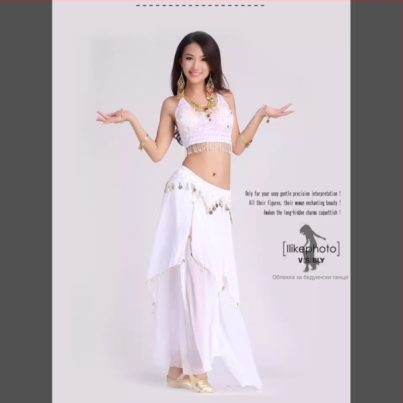 Юбка за ориенталски танц за сценични изпълнения - женски модел, смес от химически влакна, спандекс 80–90%, течен дизайн, есен 2022