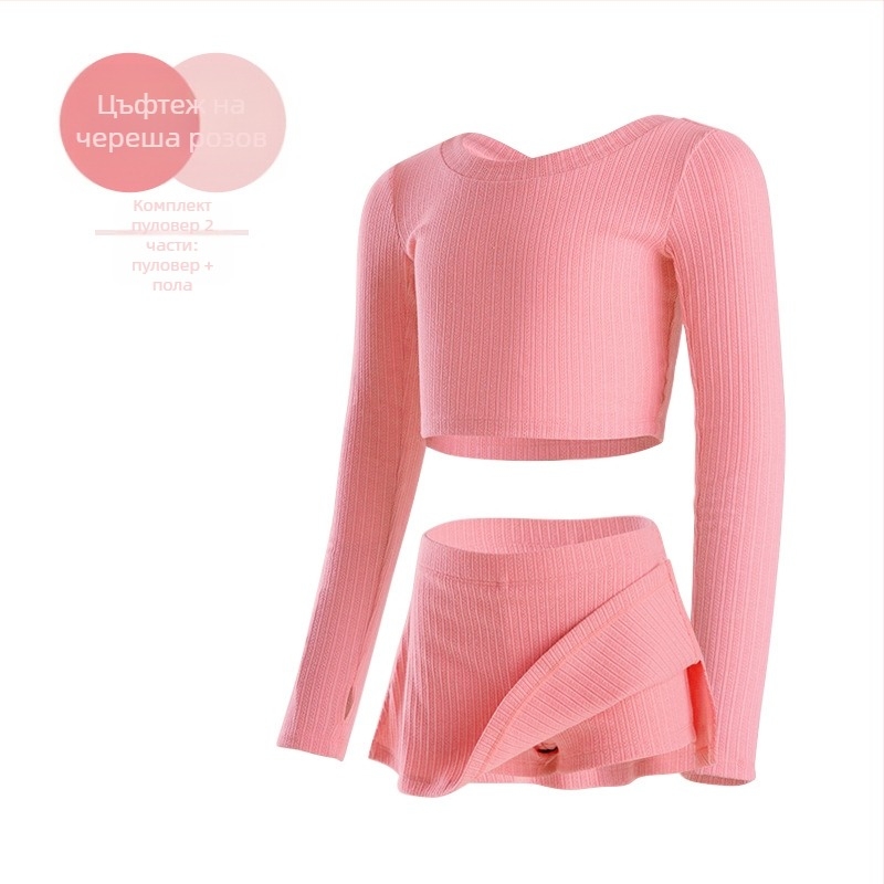 балетен тренировъчен топ за момичета, китайски стил, памук-вискоза смес 10–20%, есен 2024